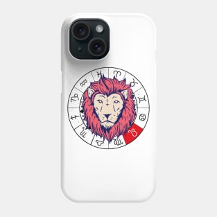 Lion star sign, zodiac sign horoscope Phone Case