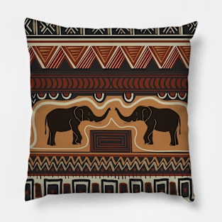 African Elephant Pattern Pillow