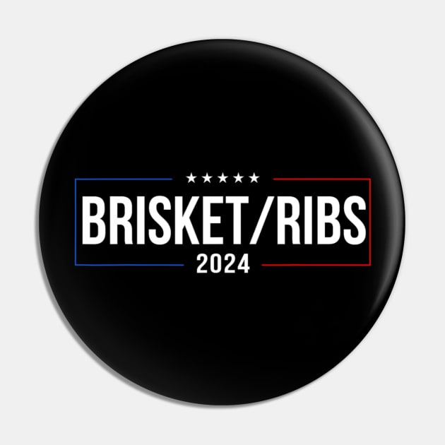 Brisket Ribs 2024 Funny Political Election Pin by Emily Ava 1