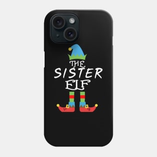 The Sister Elf Matching Family Group Christmas Party Phone Case