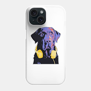 Cool Labrador Dog Yellow Headphones Phone Case