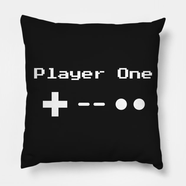 Player One Pillow by Nonstop Shirts