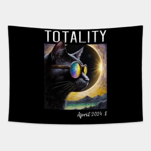 Total Solar Eclipse April 8, 2024 - Cool Cat Tapestry