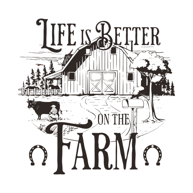 Retro Farm life is better cowboy by Novaldesign