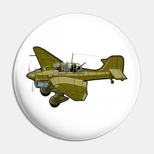 Cartoon bomber Pin