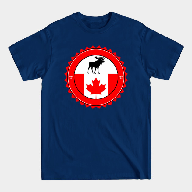 Disover Canada Flag , Circle, Canada Lovers, Moose lovers - Canada Flag - T-Shirt