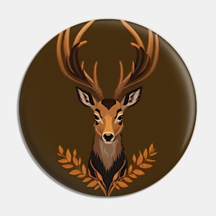 Height and Elegance: Deer Head Pin