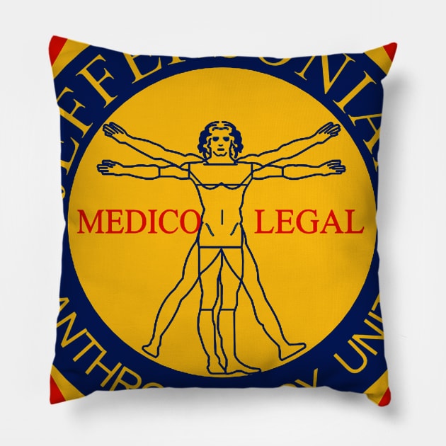 Jeffersonian Badge Pillow by BradyRain