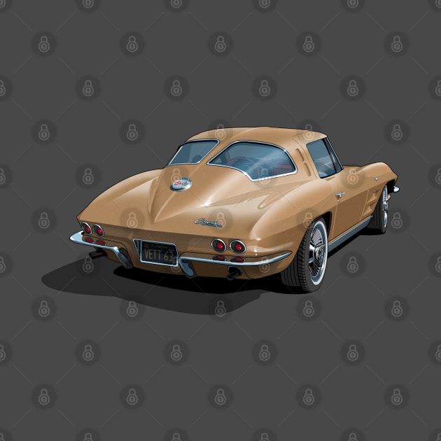 1963 Corvette in gold by candcretro