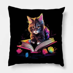 American Bobtail Reads Book Pillow