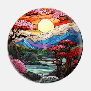 Blue Mountain Sakura Blossoms Pin