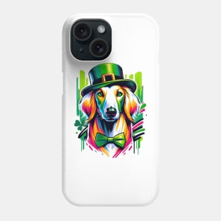 Saluki Dog's Graceful Saint Patrick's Day Celebration Phone Case