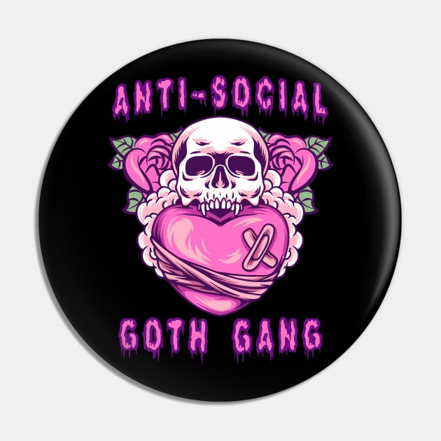 Anti-social goth gang Pin by onemoremask