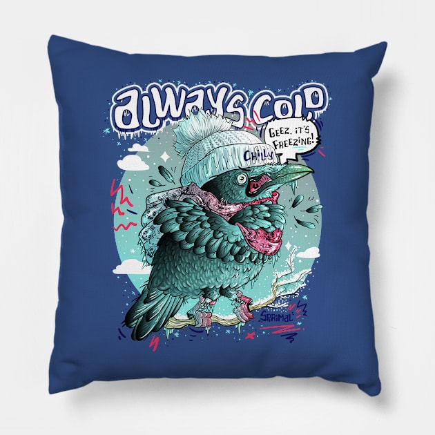 Always Cold crow freezing Pillow by SPIRIMAL