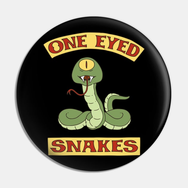 One Eyed Snakes Pin by GraphicTeeShop