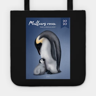 Greeting card Mom Penguin and baby Tote