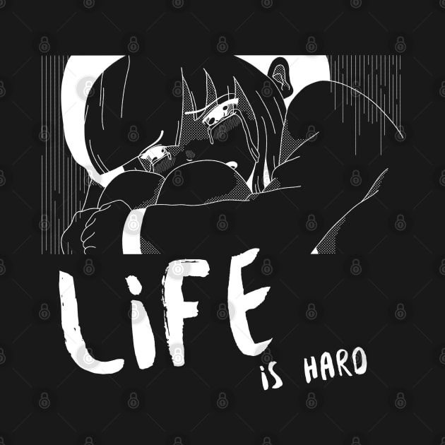 Life is Hard Girl Crying by Soba Wave Studio