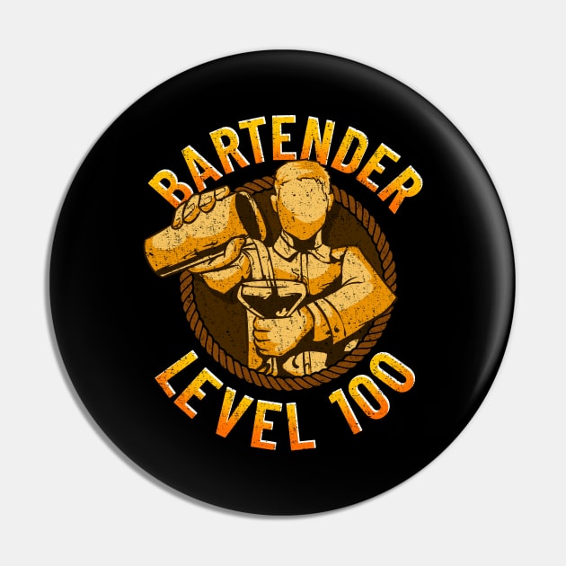 Bartender Level 100 Perfect Bartending Skills Pin by theperfectpresents