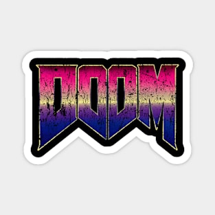 retro neon mf doom Magnet