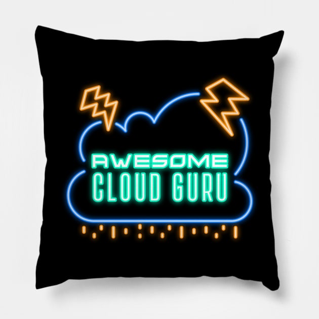 Awesome Cloud Guru - Cloud Computing Pillow by Cyber Club Tees
