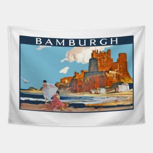 Vintage British Travel Poster: Bamburgh Tapestry