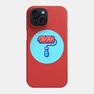 Roller Brush Paint Cartoon Vector Icon Illustration Phone Case