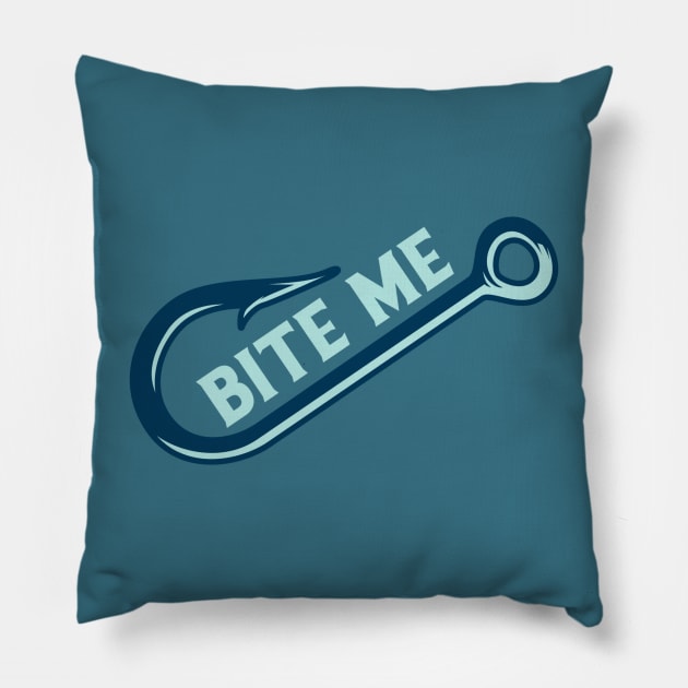 Reel Fun with 'Bite Me' Hook Pillow by Life2LiveDesign