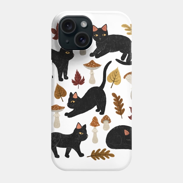 autumn cat magic Phone Case by annyamarttinen