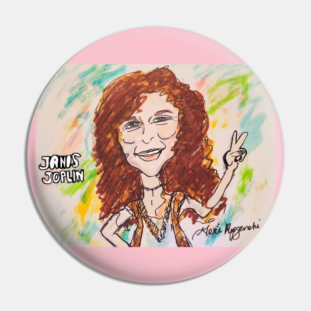 Janis Joplin Piece of My Heart Pin by TheArtQueenOfMichigan 