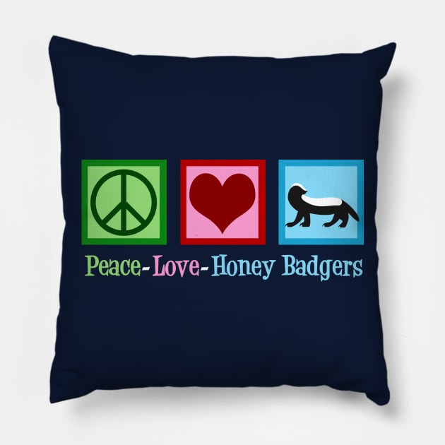 Honey Badger Love Pillow by epiclovedesigns