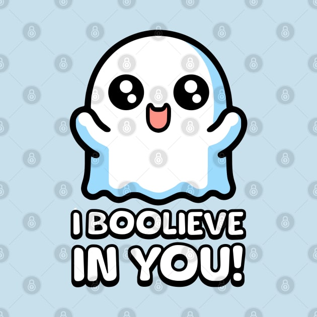 I Boolieve In You! Cute Motivational Ghost Pun by Cute And Punny