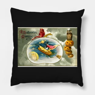 Weird Vintage Halloween Greetings Pillow