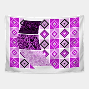 the wallpaper in rose risk waves of patterns ecopop art Tapestry