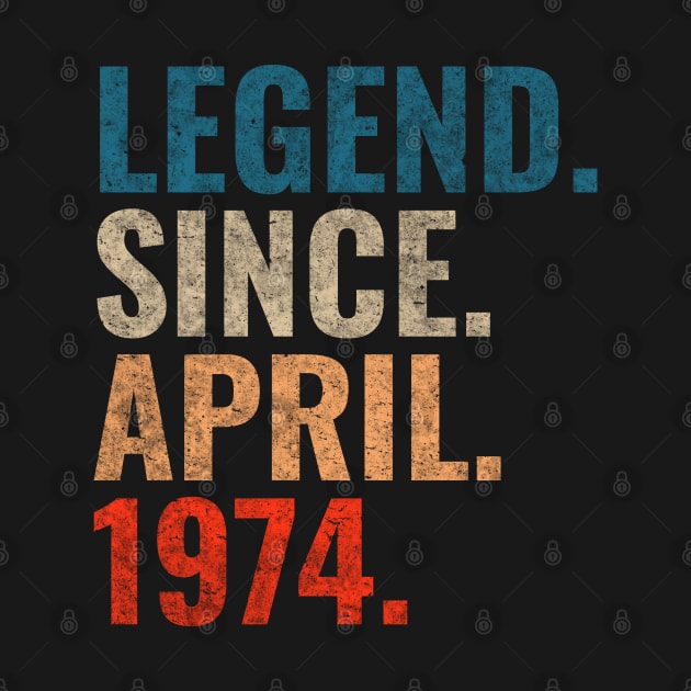 Legend since April 1974 Retro 1974 by TeeLogic