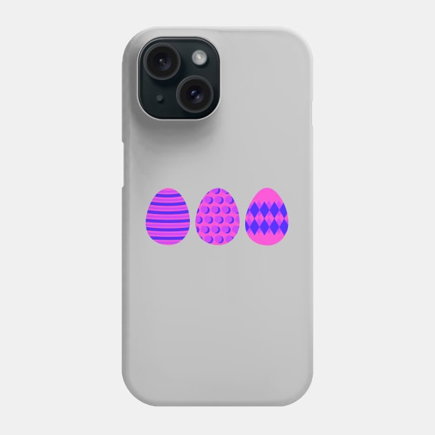 Eggspert Easter Eggs - Decorated Eggs in Pink and Purple Phone Case by skauff