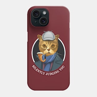 Silently Judging You - Detective Cat Phone Case