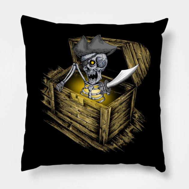 pirate skull Pillow by Zek1313