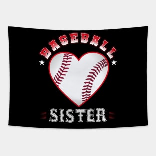 Sister Baseball Team Family Matching Gifts Funny Sports Lover Player Tapestry