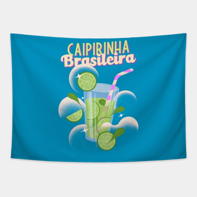 Caipirinha Brazil Brasil Brazilian Mixed Drinks Bartender Tapestry by Tip Top Tee's