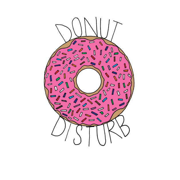 Donut Disturb - White by lizzyad