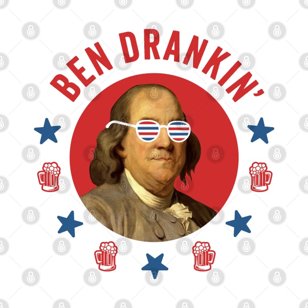 Ben Drankin': Vintage Ben Franklin with Patriotic Sunglasses for July 4th by TwistedCharm