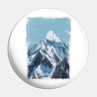 Mount Everest Art Painting Pin