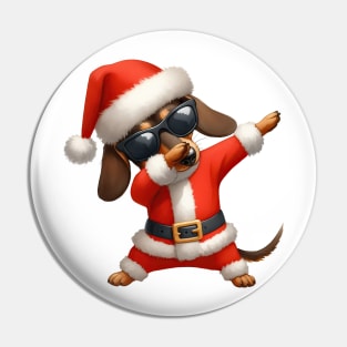 Christmas Dachshund Dog Dabbing Dance Pin