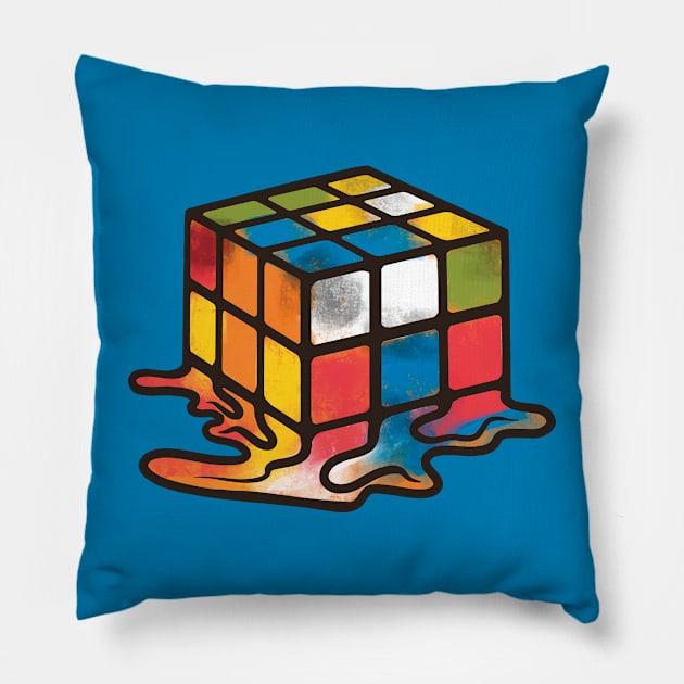 Melted Rubik's Cube Pillow by Bruno Pires