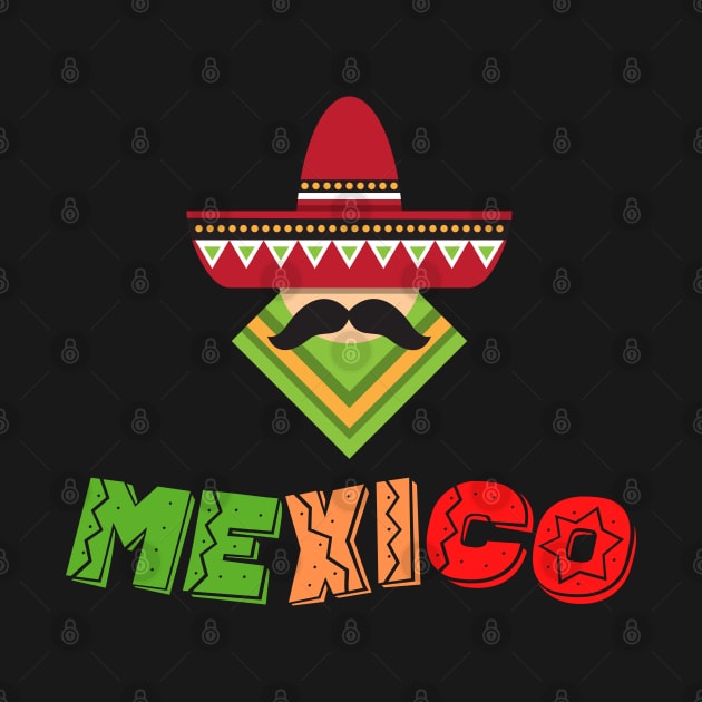 Mexico and Mexican in sobrero by TigrArt