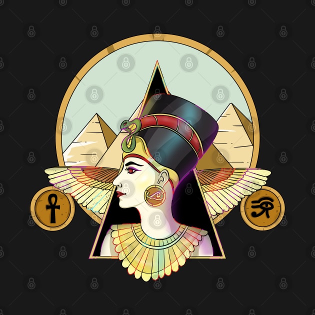 Ancient Egypt Goddess Nefertiti by Trendy Black Sheep