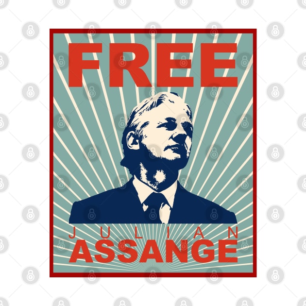 Free Julian Assange by Renegade Rags