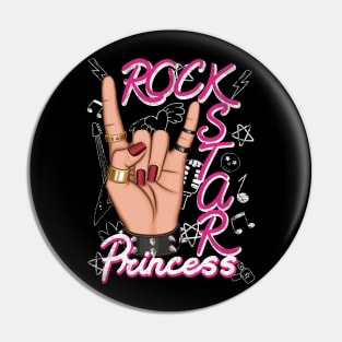 Electric Pink Rockstar Princes Pin