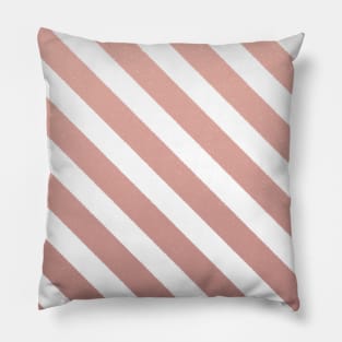 Rose gold stripes Pillow