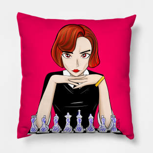 beth harmon the chess master, queen's gambit art Pillow